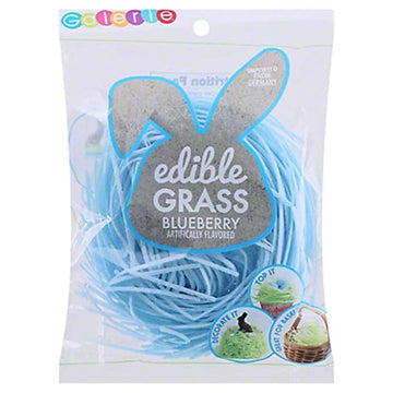 Edible Easter Grass Candy. Easter Basket Candy. 3 Individual Packages Of Green Apple, Blueberry, And Strawberry Cake Decorating,