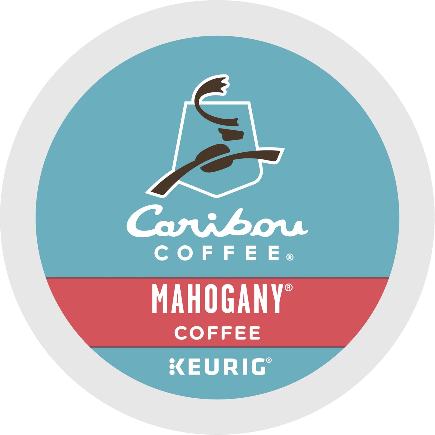 Caribou Coffee Mahogany, Single-Serve Keurig K-Cup Pods, Dark Roast Coffee, 72 Count