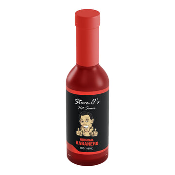 Steve-O's Habanero Hot Sauce | Spicy Garlic Habanero for Tacos, Burgers, Nachos, Eggs & BBQ (5 fl oz, 12 Pack)