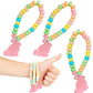 Fruidles Easter Bunny Candy Bracelet, Multicolor Fruit-Flavored Chewables for Party Favors (24-Pack)