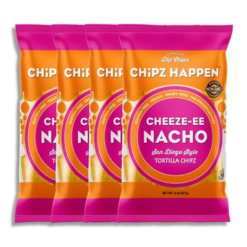 Chipz Happen Tortilla Chips (Pack of 4) (Nacho Cheese)
