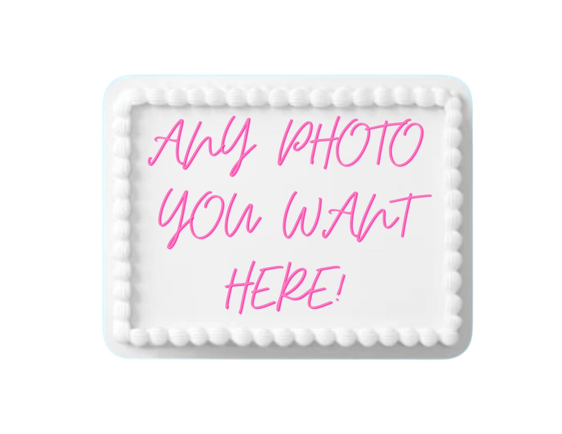 Custom Cake Topper Edible Personalized Image Your Own Cake Topper Birthday 8.5 X 11 Inch Customize 1/4 Sheet