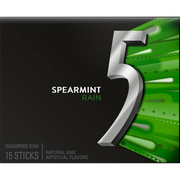 Wrigley 5 Rain-Tingling Spearmint, 10Ct/150 Sticks Total
