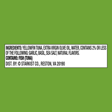 Starkist E.V.O.O. Solid Yellowfin Tuna With Basil Pesto And Extra Virgin Olive Oil, 4.5 Oz Can