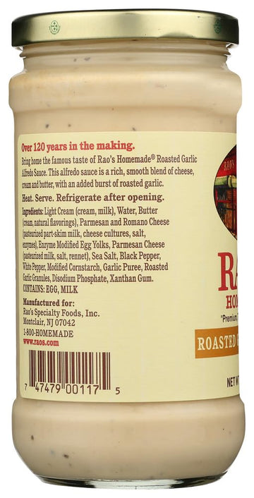 Rao'S Homemade Roasted Garlic Alfredo Sauce, 15 Ounce, 6Pk