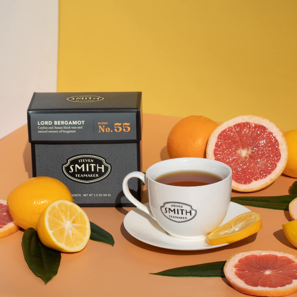 Smith Teamaker | Lord Bergamot No. 55 | Sugar-Free, Sustainably Grown, Caffeinated Full Leaf Earl Grey Black Tea With Italian Be