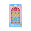Gevog Edible 12pc Rainbow Eggs Sprinkles Easter Cake Decorations and Cupcake Topper Decorations Birthday Party Supplies