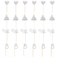 24 Pcs Glitter Bride Cupcake Toppers Silver Bridal Shower Cupcake Picks With Heart Ring Dress For Wedding Engagement Anniversary