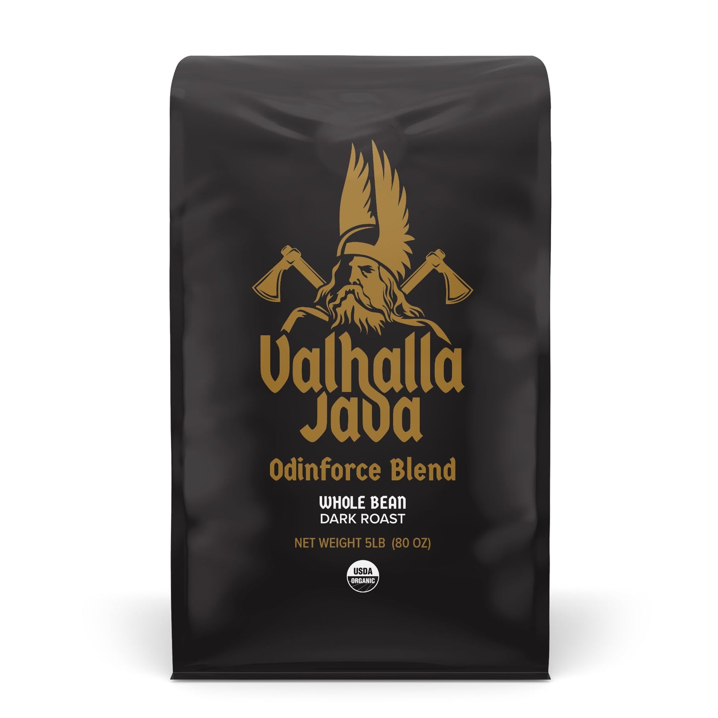 Death Wish Coffee Valhalla Java Whole Bean Coffee Fair Trade Organic 5 Lb Bag Dark Roast