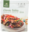 Simply Organic Classic Fajita Simmer Sauce, Certified Organic | 8 Oz | Pack Of 6