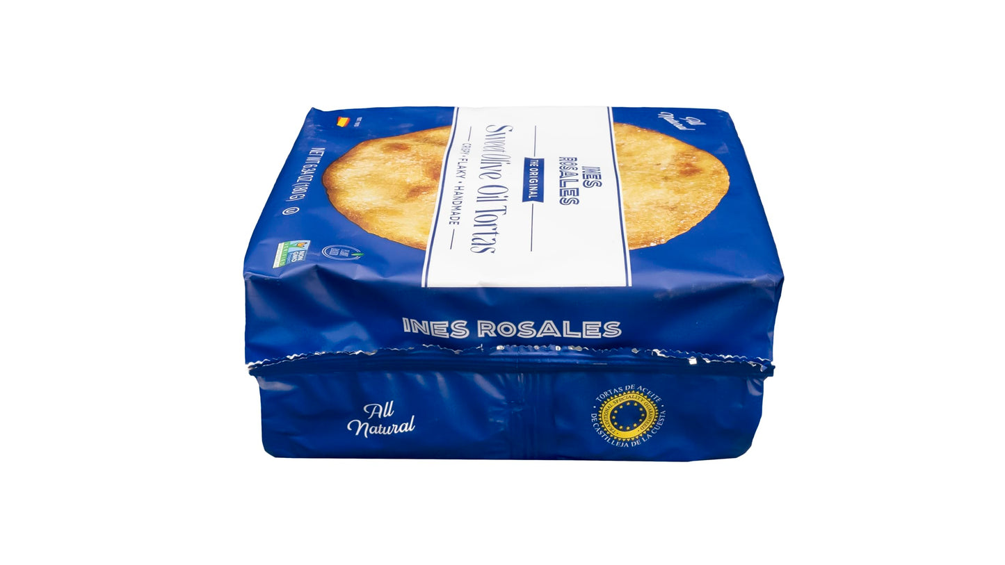 Ines Rosales Original Sweet Olive Oil Tortas (Pack Of 5) (Tortas De Aceite Originales) 6.34 Oz (180 G) Pack, Contains Each Pack