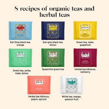 Kusmi Tea Sampler Assortment Variety Box - Organic Green, Black & Herbal Tea - 24 Bags - Perfect Gift for Men & Women