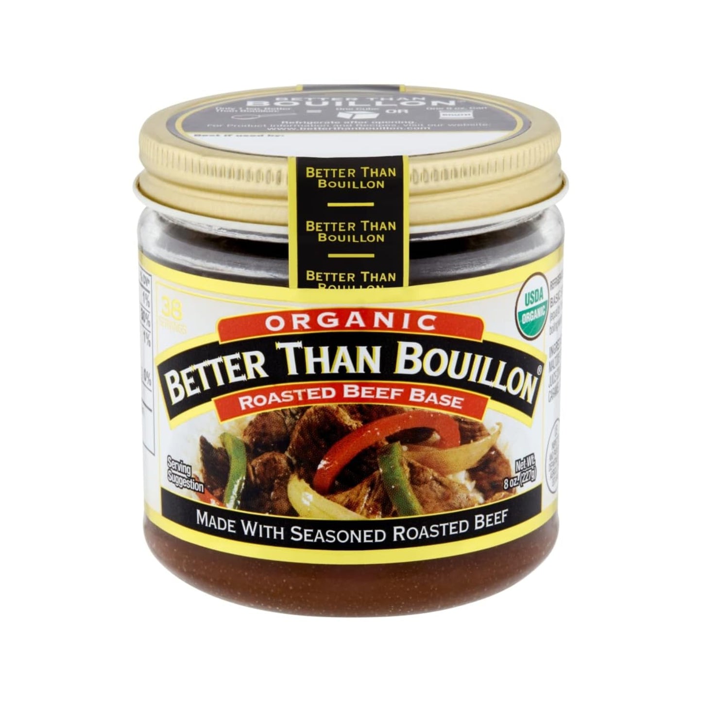 Better Than Bouillon Organic Roasted Beef Base, 8 Ounce, USDA Organic, Blendable Base for Added Flavor