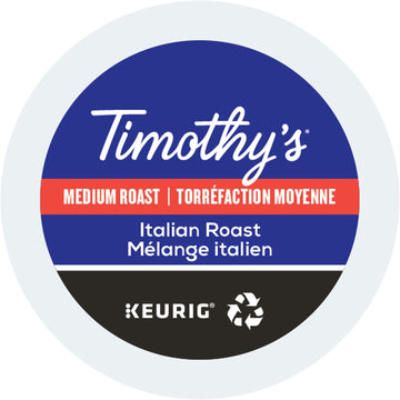 Timothy'S, Italian Roast, Single-Serve Keurig K-Cup Pods, Medium Roast Coffee, 96 Count (4 Boxes Of 24 Pods)
