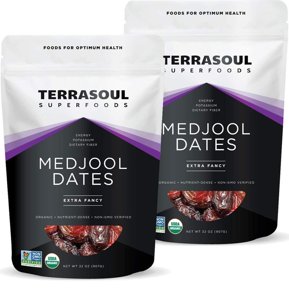 Terrasoul Superfoods Organic Medjool Dates  4 Lbs - Soft Chewy Texture | Sweet Caramel Flavor | Farm Fresh