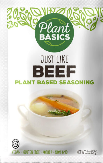 Plant Basics - Plant Based Seasoning, Just Like Beef, 2 Ounce, Vegan, Gluten Free, Kosher, Non-Gmo