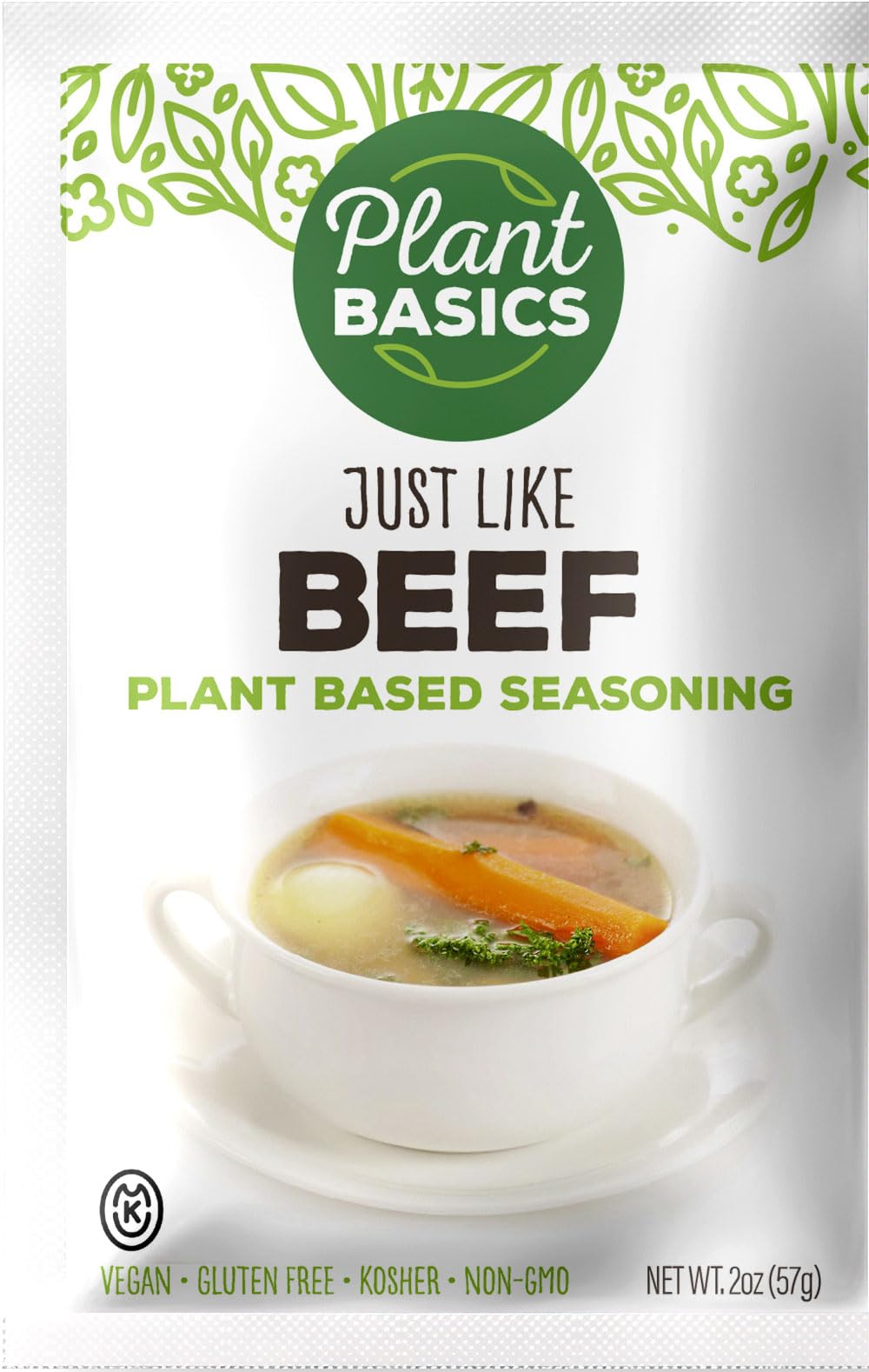 Plant Basics - Plant Based Seasoning, Just Like Beef, 2 Ounce (Pack Of 3), Vegan, Gluten Free, Kosher, Non-Gmo