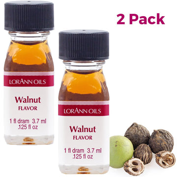 LorAnn Black Walnut SS Flavor, 1 dram bottle (.0125 fl oz - 3.7ml - 1 teaspoon) - 2 Pack