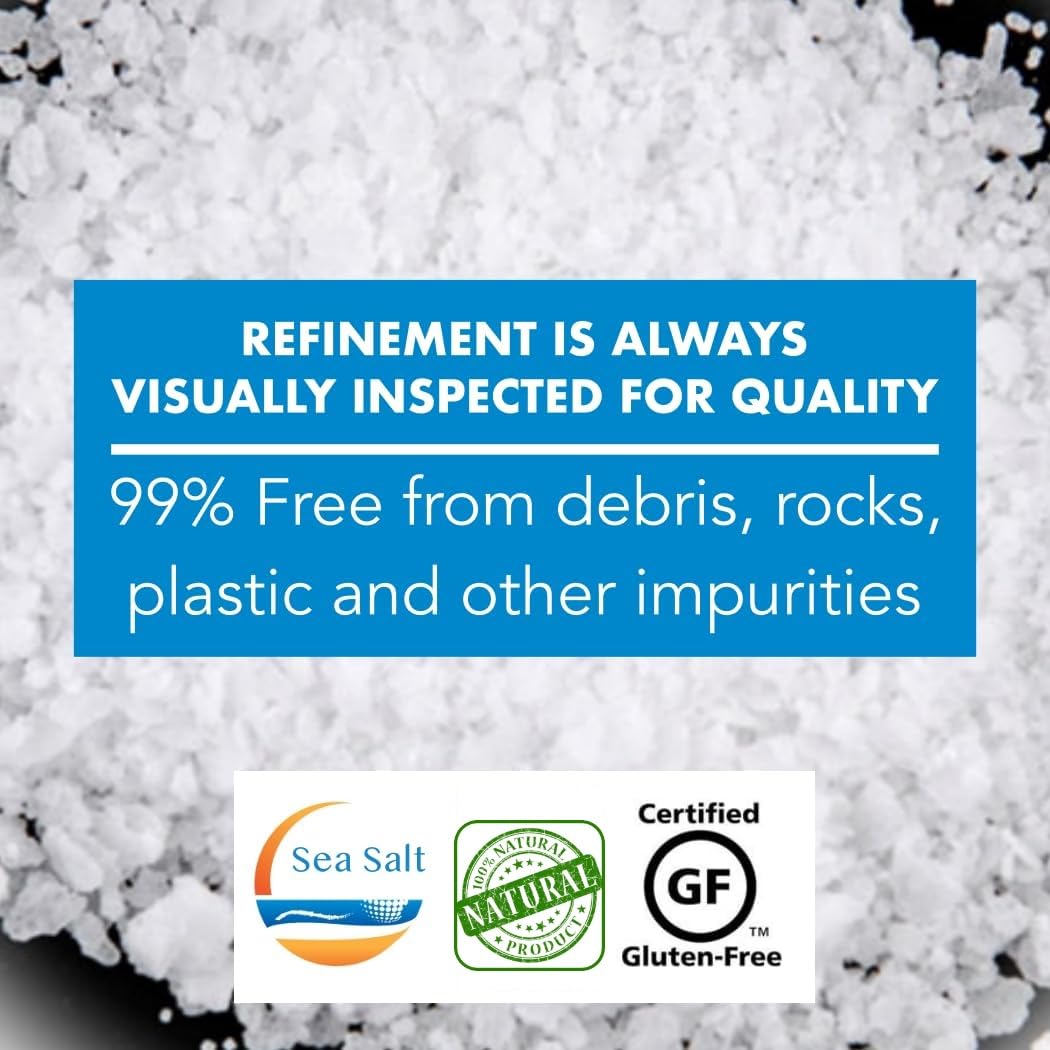 All Goods Mediterranean Sea Salt Grinder Refill, Coarse Gourmet Rock Salt, 8 oz