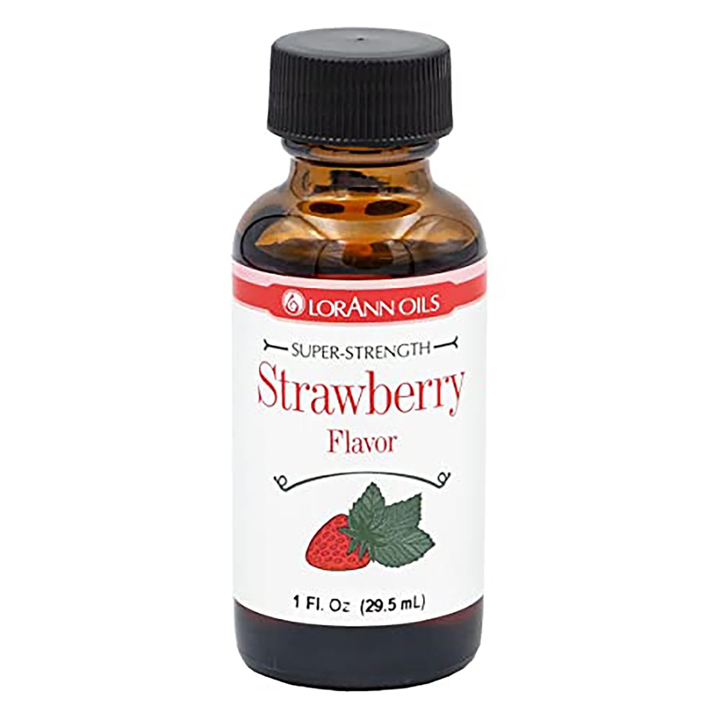 LorAnn Oils Super Strength Flavoring - Strawberry, 1 Fl Oz, Clear Reddish Pink, Model 0320, Perfect for Candy Making and Baking