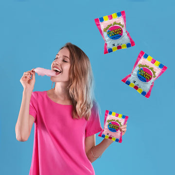 Cotton Candy Blue And Pink Swirl Party Flavors Supplies Birthday Treats For Kids, Kosher, 1Oz Bag (36-Pack)