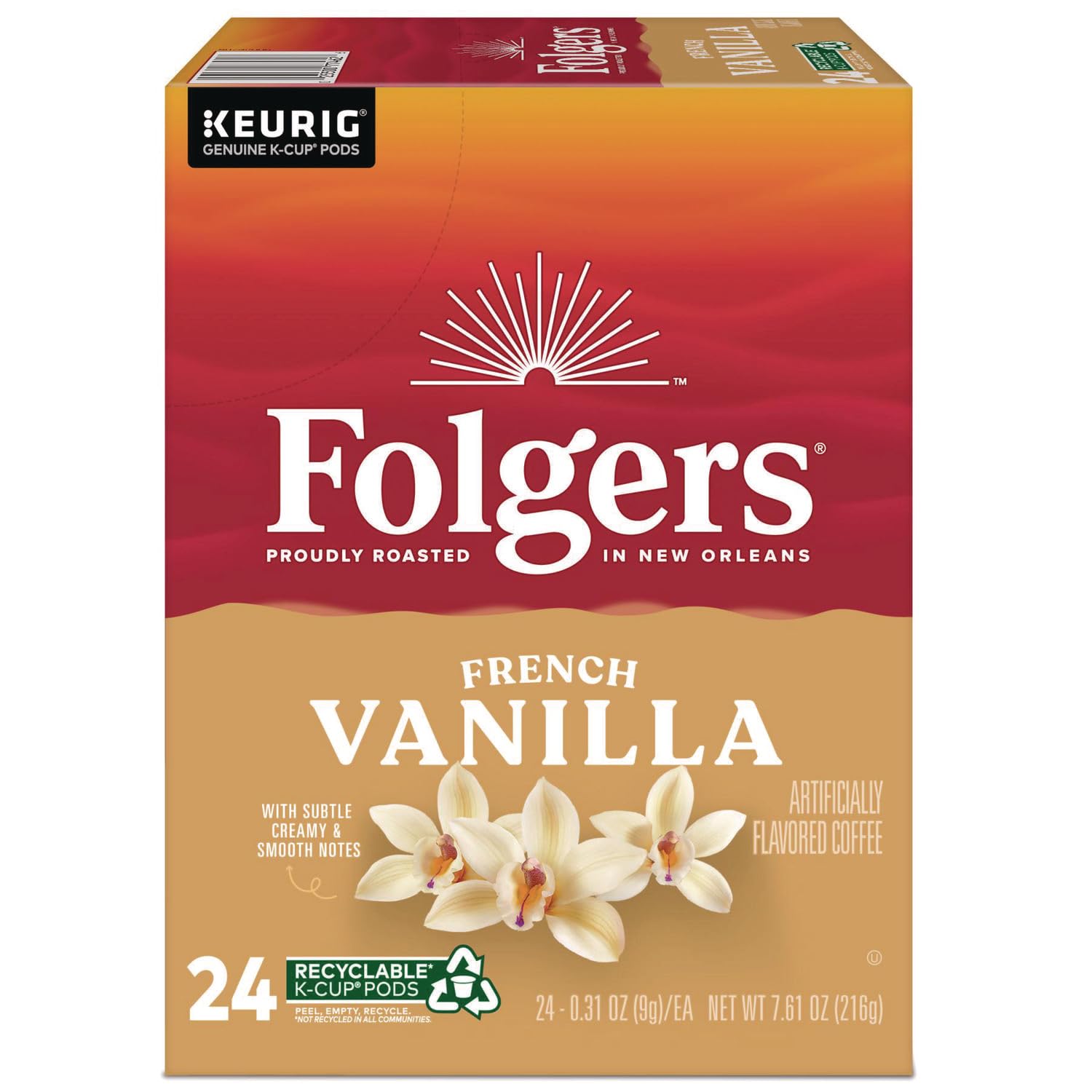Folgers Gourmet Selections Vanilla Biscotti Coffee K-Cups Pack Of Three
