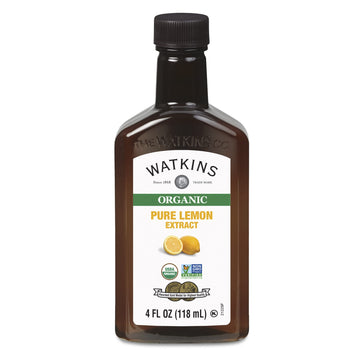 Watkins Organic Pure Lemon Extract, 4 Oz. Bottle, 3-Pack