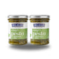 DeLallo Traditional Basil Pesto, 6 Ounce Jar, 2 Pack, Made in Italy, Gourmet Spread, Ready to Use Pasta Sauce