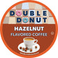 Double Donut Coffee Hazelnut Flavored Coffee Pods, Medium Roast, 72 Count, Compatible with Keurig K Cups