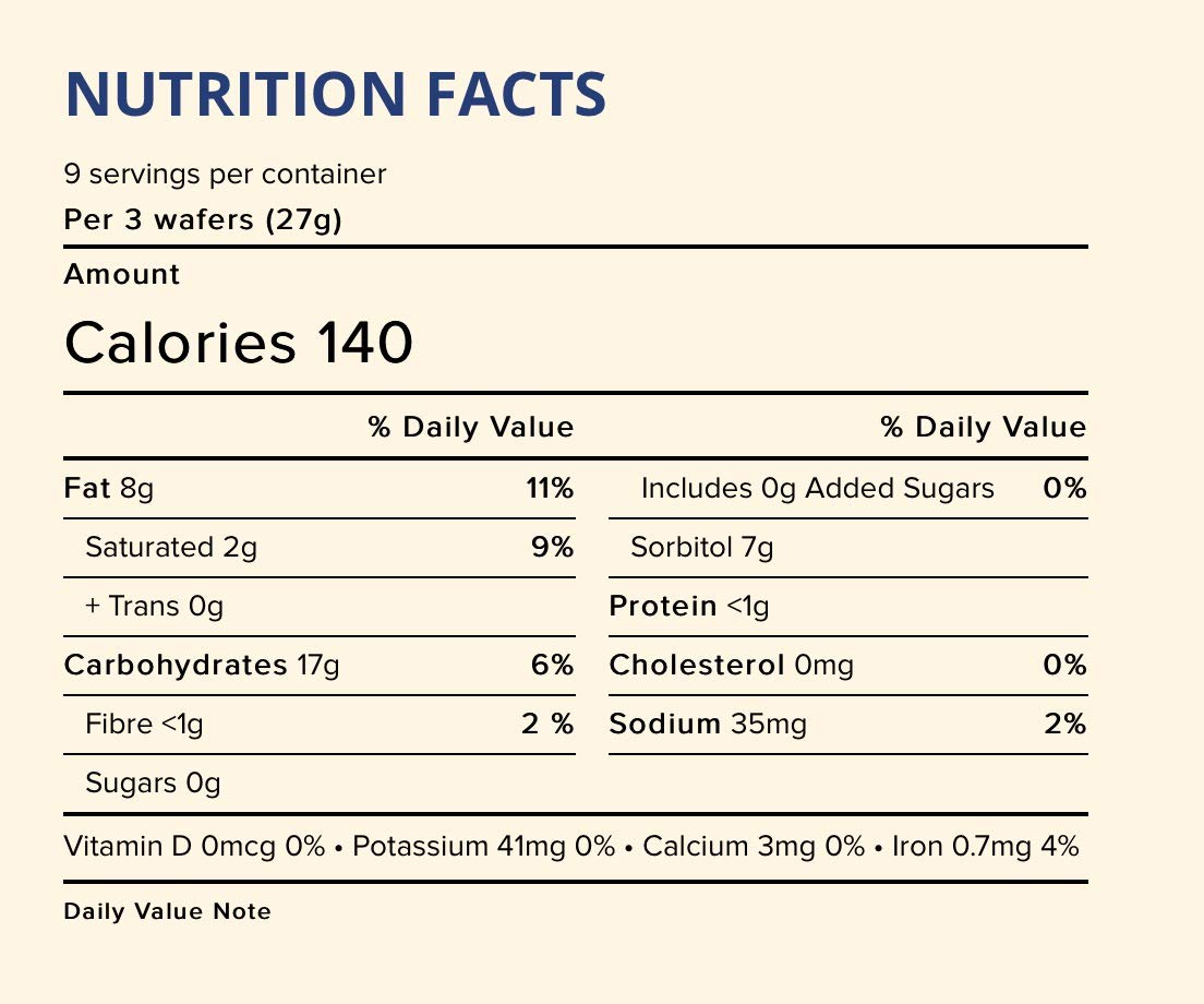 Voortman, Sugar Free, Chocolate Wafers, 9Oz Bag (Pack Of 4)