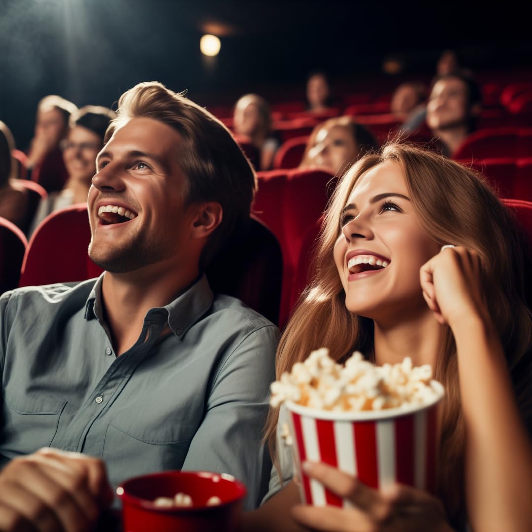 Wonderbox - Amc Movie Theatres Bundle - 4 Black Tickets + 4 Drinks + 2 Popcorn - Original Gift Idea - Experience Gift - 550 Loca