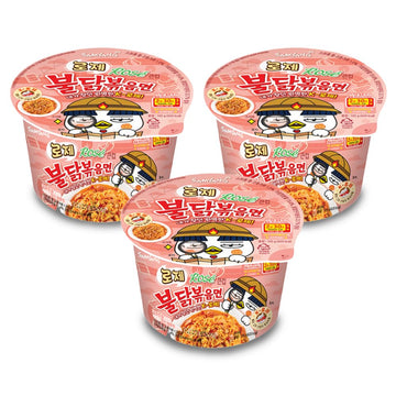 Generic Rose Buldak Fried Noodle Big Bowl 105g X 3ea