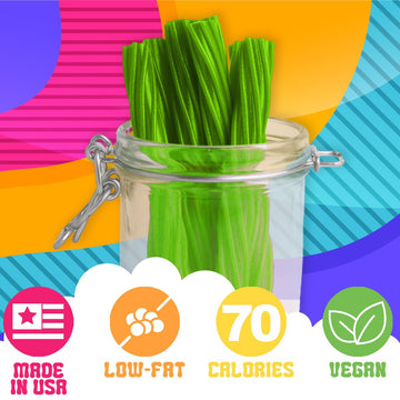 Amish Good Gourmet Licorice Twist Candy - Premium Sweet & Chewy Treat, Jumbo Green Apple Licorice Twist Perfect Snack Under 100
