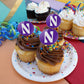 Graphics & More Northwestern University Primary Logo Cupcake Picks Toppers Decoration Set Of 6
