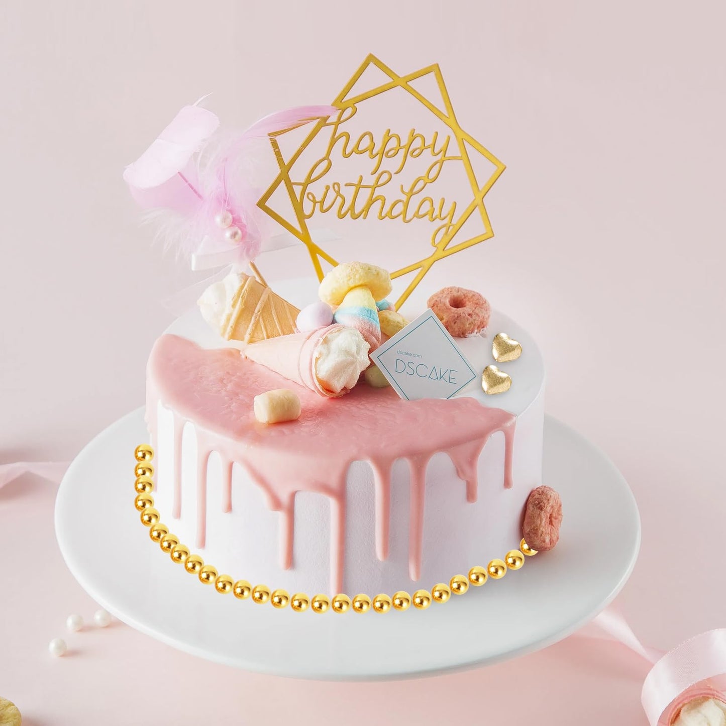 Kasvan Gold Pearl Sugar Sprinkles, 6 Sizes Mix For Cake Decorating, 230G/8.1Oz, Ice Cream Toppings And Cookie Decorating, Weddin