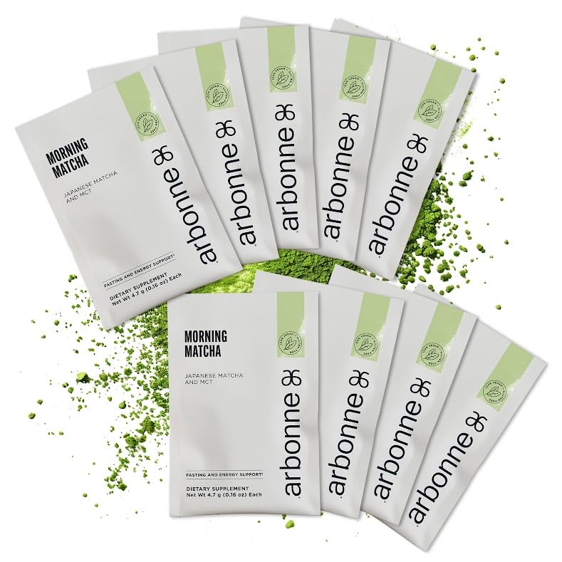 Arbonne Morning Matcha Green Tea Powder - Organic Japanese Matcha Powder With Mct Oil For Sustained Energy  Focus & Antioxidant Support - Vegan  Gluten-Free  Non-Gmo - 30 Servings