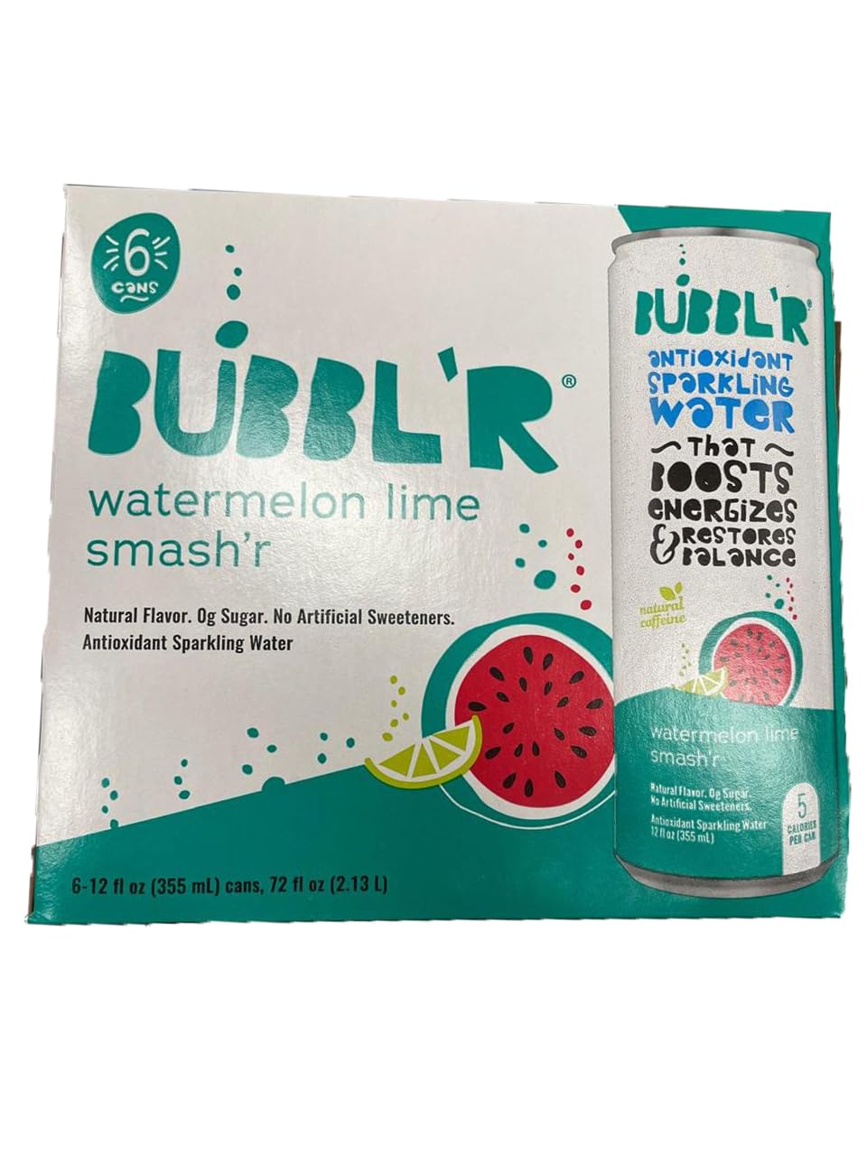 KD Chocolates BABBL Watermelon Lime Smash Sparkling Water - 12 Fl Oz Cans, 6 Pack