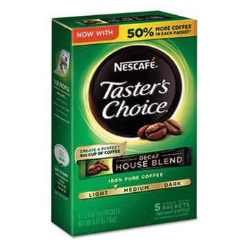 Nescafe Taster'S Choice Decaf 5 Piece House Blend Instant Coffee Single Serve Sticks, 5 Count (Pack Of 1)