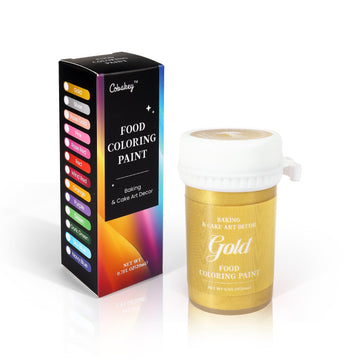 Cobakey Edible Gold Paint - 20g Liquid Luster Dust Food Coloring for Baking - Food Grade Metallic Paint for Cake Decorating, Gold