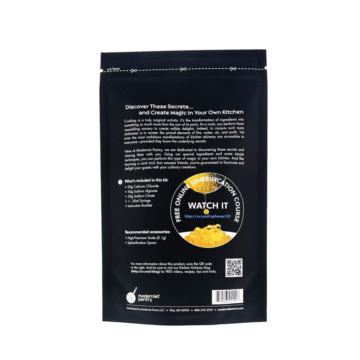 Modernist Pantry Spherification Kit - Non-GMO Vegan, OU Kosher Certified, 4 Count