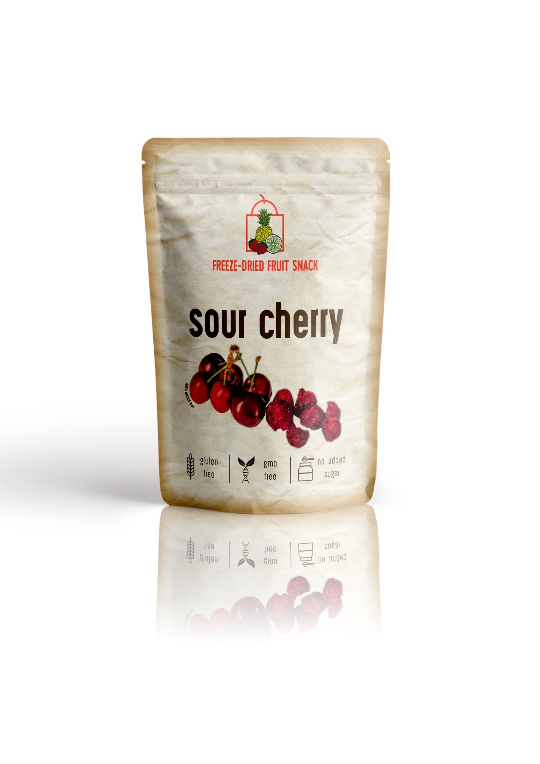 Freeze-Dried Sour Cherry - 7 Pack - 100% Real Fruit, No Sugar Added, Crunchy & Delicious, Long Shelf Life