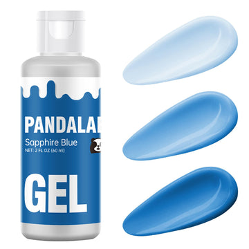 Sapphire Blue Gel Food Coloring - Pandalab 2 Ounce High Concentrated Food Dye for Baking, Cake, Cookie, Fondant, Icing, Easter E