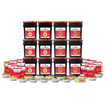 ReadyWise Emergency Food Supply - 4320 Servings, 36 Buckets, Freeze Dried & Dehydrated Package of Long Term Meals, Survival Kit for Camping, Prepper Food Storage Supplies, up to 25 Year Shelf Life