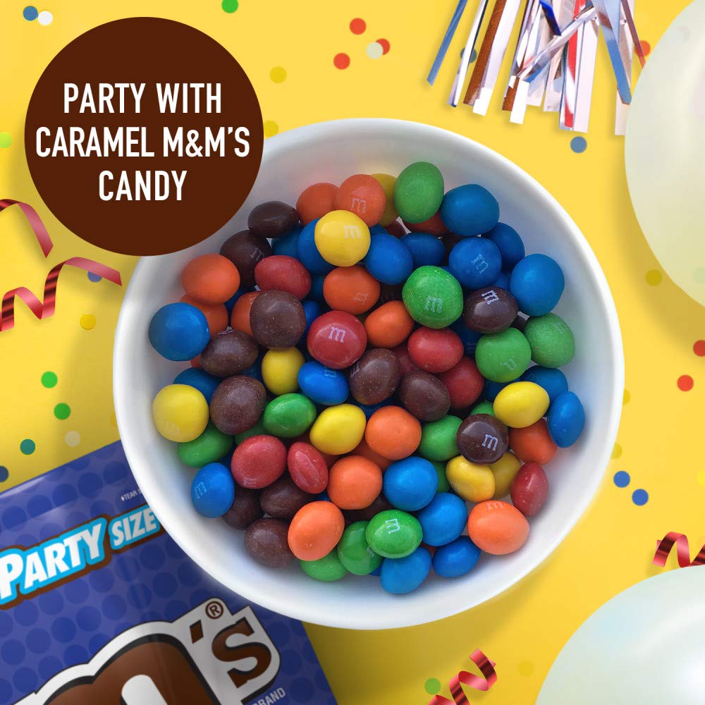 M&M'S Caramel Milk Chocolate Candy Bulk Pack, Party Size, 34 Oz Bag