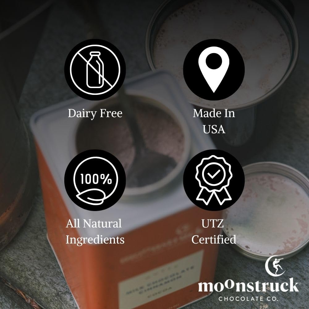 Moonstruck Chocolate Cinnamon And Almond Milk Chocolate Hot Cocoa Mix, 9.5Oz (Pack Of 1)