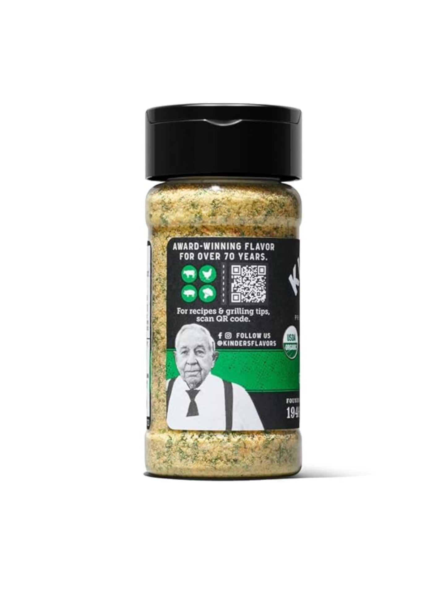 KINDER'S Organic Buttery Garlic Master Salt, 2.75 oz Premium Quality Seasoning, MSG Free, USDA Certified Organic