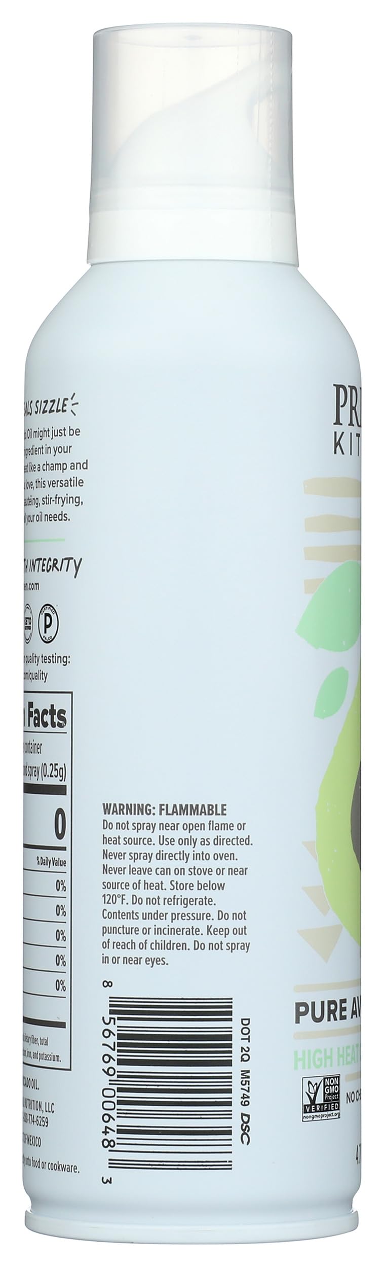 Primal Kitchen Avocado Oil Spray Whole 30 Approved & cold Pressed 1 can - 4.7 Ounce