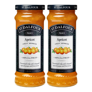 St. Dalfour Apricot Fruit Spread - 10Oz - 100% From Fruit, No Artificial Ingredients, Non Gmo, No Cane Sugars, All Natural - Pack Of 2