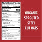 One Degree Organic Foods Sprouted Steel Cut Oats, USDA Organic, Non-GMO Gluten Free Oatmeal, 24 oz., 8 Pack