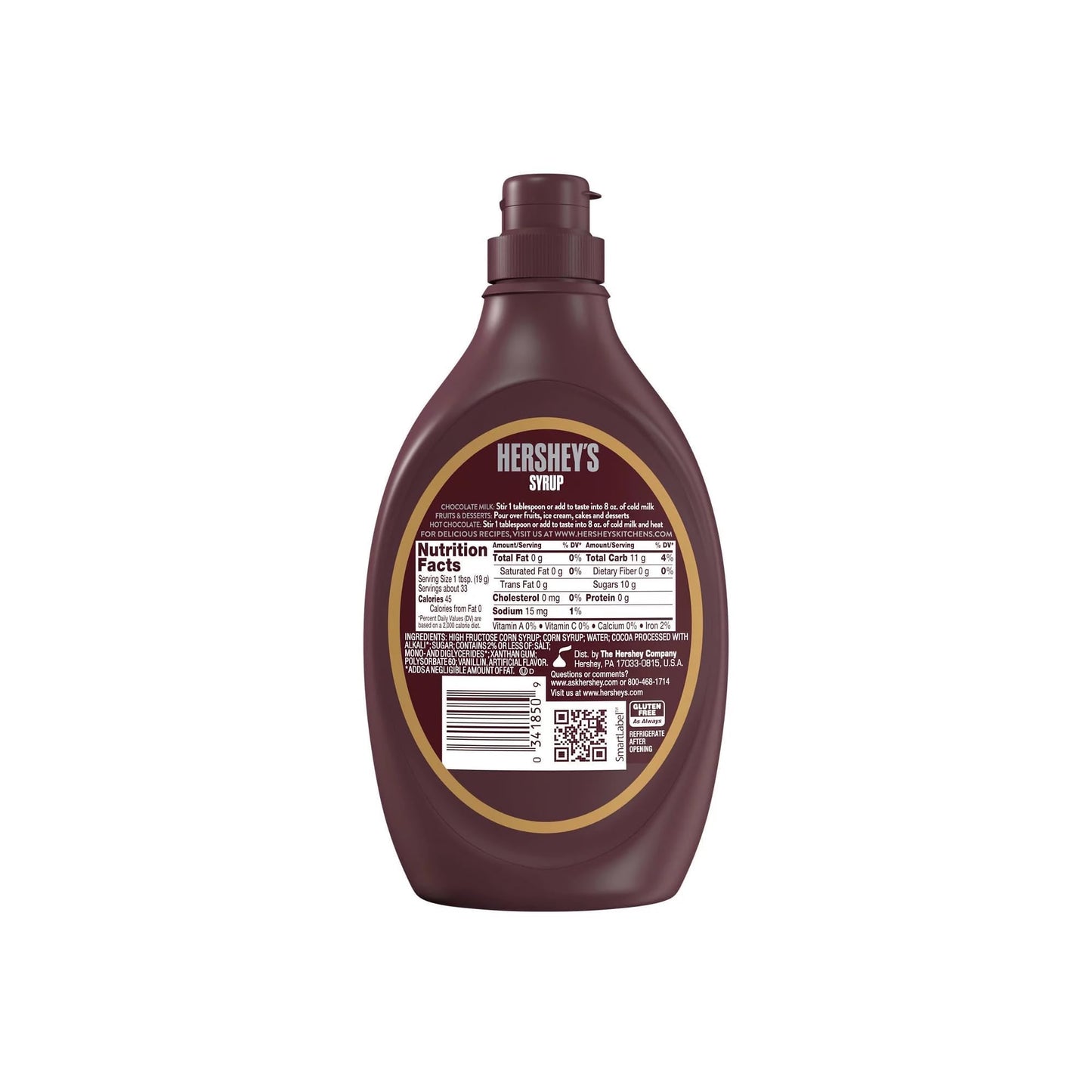 HERSHEYS Special Dark Syrup - Delicious Chocolate Syrup - Pack of 2 - 11 Fl Oz Each